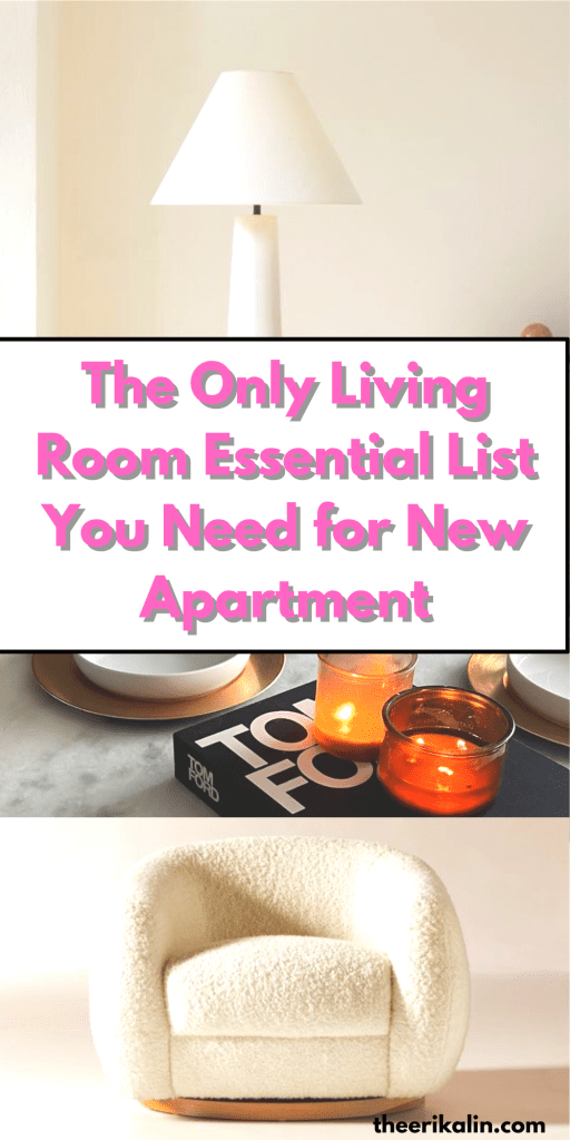 small living room essential list for new apartment