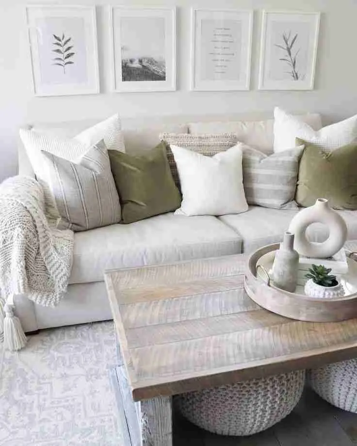 Accent Pillows simple cozy home decor ideas on a budget 
