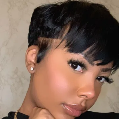 Short Razor Cut Hairstyles for Black Ladies