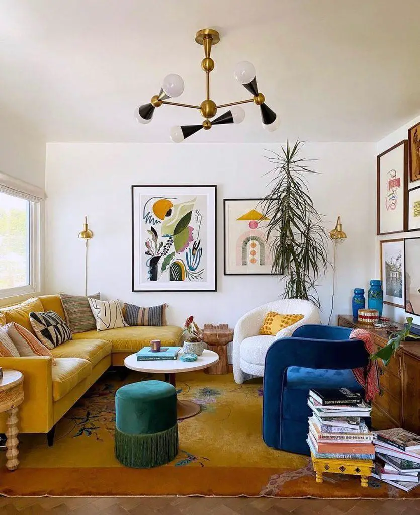 harmonizing colors small living room 