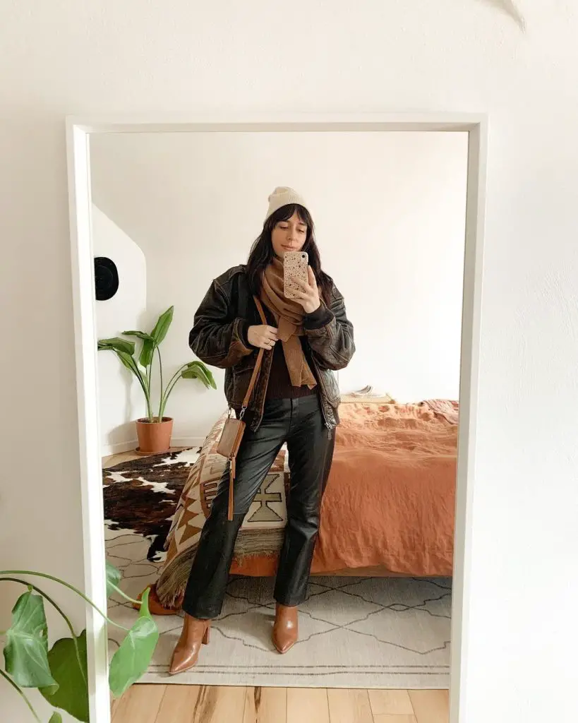 Leather Pants Outfit Inspo