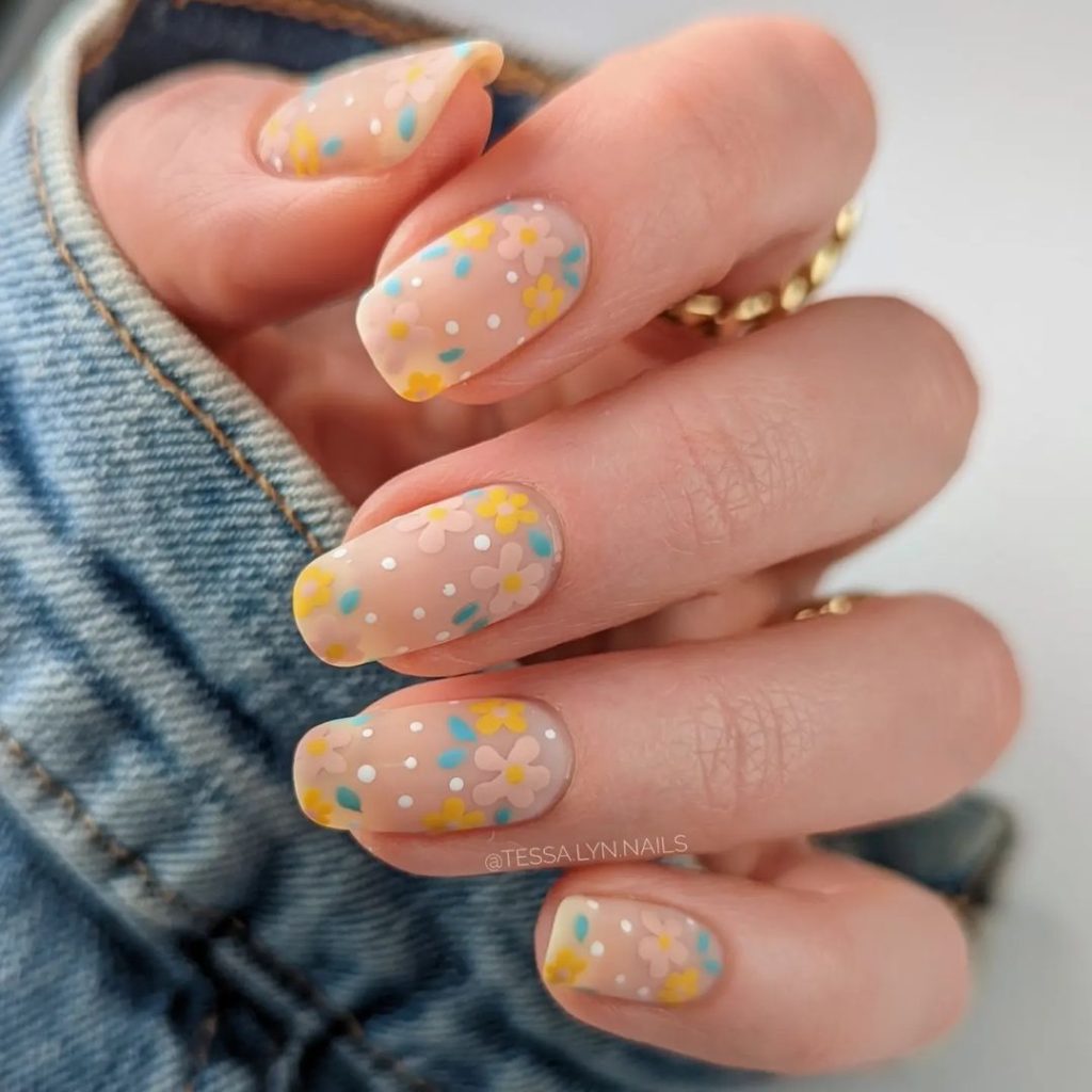 floral nails 