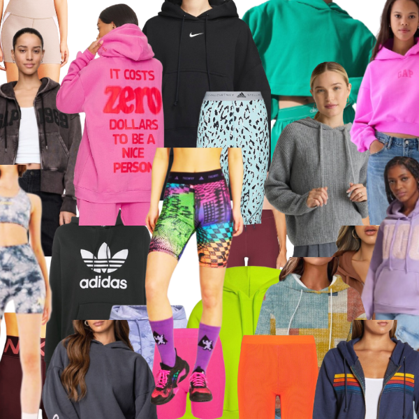 hoodie and biker shorts