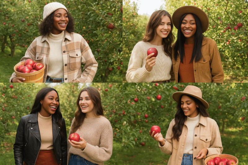 Apple picking outfit women