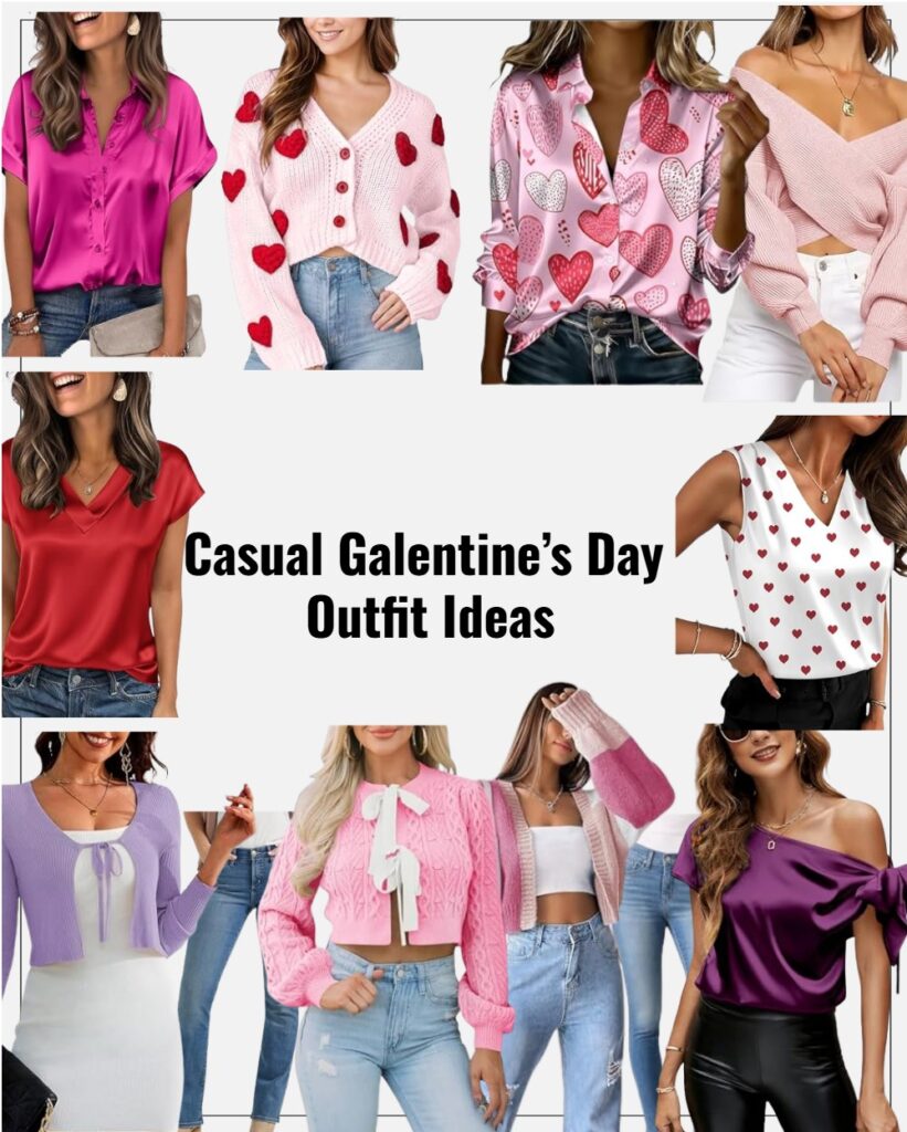 Casual Galentines outfit ideas for women 
